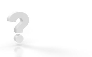 question marks background (3D rendering with a clipping path)