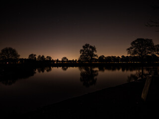 sunset in the park with stars, Bushy Park