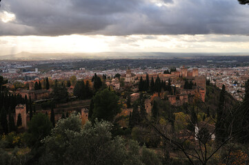 Fototapeta na wymiar Alhambra Palace, Granada, Andalusia in December 2020