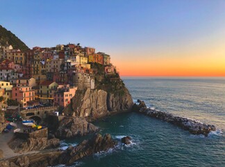 Fototapeta na wymiar Sunset Cinque Terre