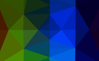 Dark Multicolor, Rainbow vector triangle mosaic template.