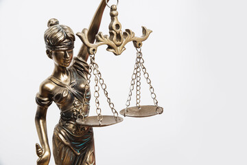 Fototapeta na wymiar Gold Themis. Concept of justice of courts, making fair decisions.