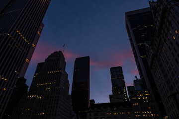 Fototapeta na wymiar Sunset in the city