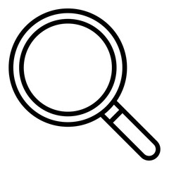 Magnifying Glass Flat Icon Isolated On White Background