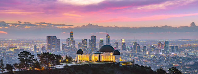 Los Angeles skyline - obrazy, fototapety, plakaty