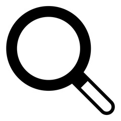 Magnifying Glass Flat Icon Isolated On White Background