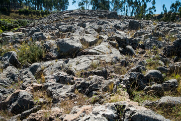 Fototapeta na wymiar rocks in q'enco archaeological complex