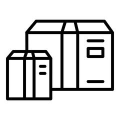 Delivery Packages Flat Icon Isolated On White Background