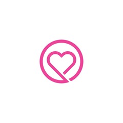 Love Logo Vector icon illustration design