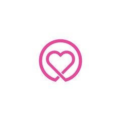 Love Logo Vector icon illustration design