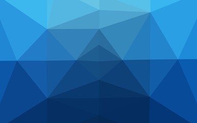 Light BLUE vector shining triangular template.