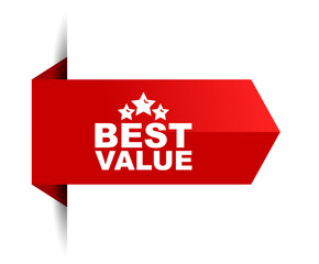 red vector illustration banner best value