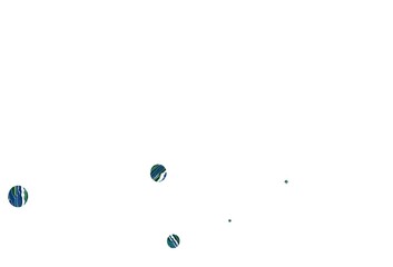 Light blue, green vector background with bubbles.