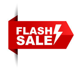 red vector illustration banner flash sale