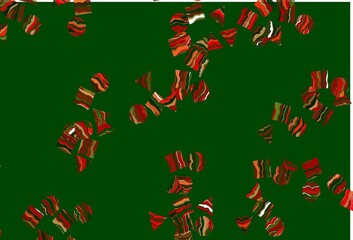 Light Green, Red vector pattern in polygonal style with circles.