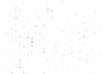 Light Red, Yellow vector background with Digit symbols.