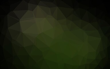 Obraz premium Dark Green vector polygon abstract backdrop.