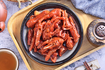 Braised boneless chicken feet - A popular Taiwan food