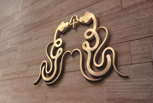 3d snakes logo design concept for industrial purpose