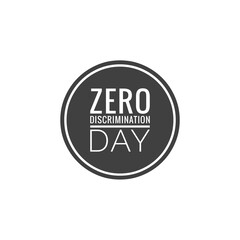 ''Zero Discrimination Day'' Lettering