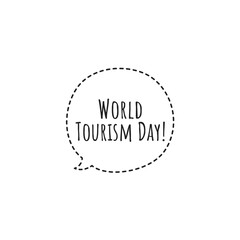 ''World Toursim Day'' Lettering