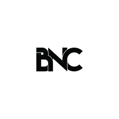 bnc letter original monogram logo design