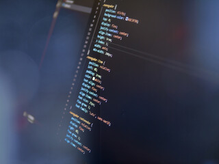 html code on a computer screen