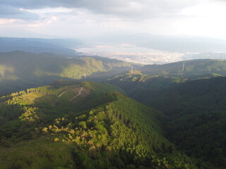 Fototapeta premium 諏訪湖 空撮