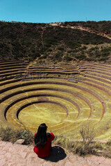 Sítio arqueológico Moray em Cusco no Peru