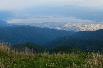 高ボッチ高原の夕暮れの景色　長野県塩尻市