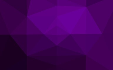 Dark Purple vector shining triangular background.