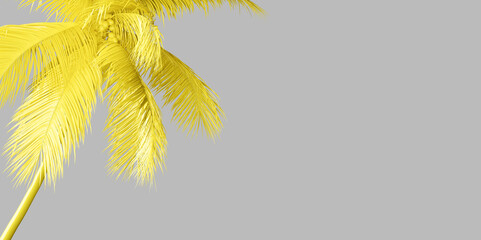 Palme in Trendfarbe des Jahres 2021 Illuminating, Ultimate Grey © artjafara