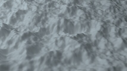 Abstract background with white noise field. Abstract landscape mountain surface. Detailed displaced surface. Modern background template for documents, reports and presentations. 3d rendering