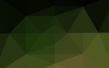 Fototapeta premium Dark Green vector blurry triangle texture.
