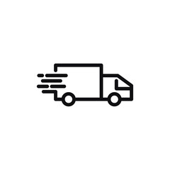 delivery truck icon button flat design 