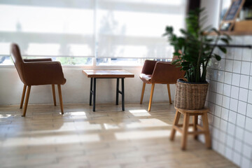 Interior working space wooden furniture
