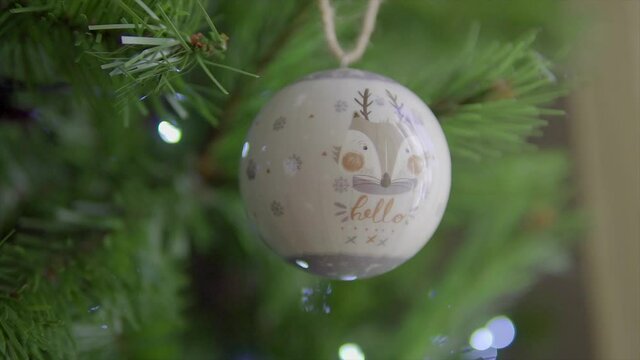 Christmas decoration, decorative Christmas tree ball, the ball with fagot design, Christmas pine