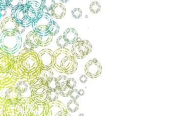 Light Green, Yellow vector template with circles.