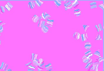 Light Pink, Blue vector backdrop with lines, circles, rhombus.