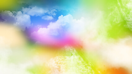 abstract colorful heaven background with clouds