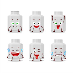 Cartoon character of milk can with smile expression