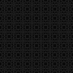 Dark background pattern. Abstract geometric texture. Seamless pattern for wallpaper design. Gray ornament on a black background. Vector image