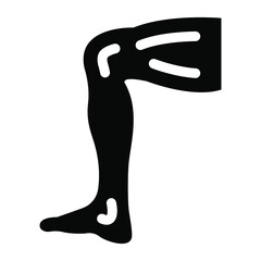 
A filled design of leg icon, human lower limb 
