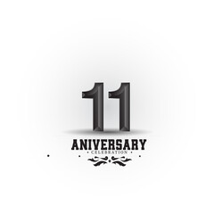Obraz premium 11 Year Anniversary celebration Vector Template Design Illustration