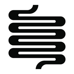 
Small intestine icon in glyph vector 
