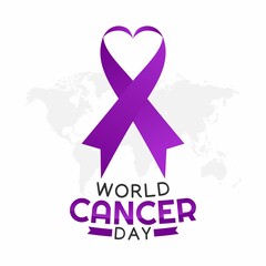 World Cancer Day Vector Illustration. Suitable for greeting card poster and banner.