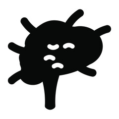 
Filled design of lymph nodes, lymphoma icon 
