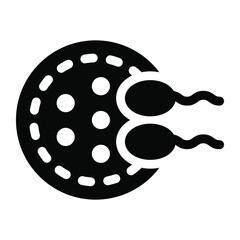 
Human sexual process, procreation icon in solid design vector 
