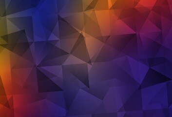 Fototapeta premium Dark Blue, Red vector abstract polygonal background.
