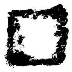 Ink vector brush stroke frame. Vector illustration. Grunge texture.